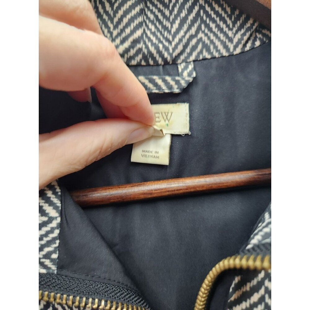 J.Crew Womens Quilted Puffer Vest  60% Down Black & White Herringbone Pattern S - Picture 4 of 9